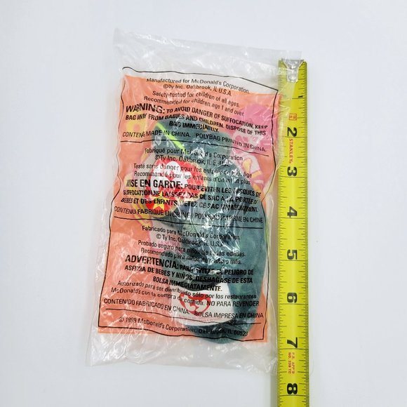 Iggy The Iguana #6 McDonald’s Toy Retired 1999 New Sealed TY Teenie Beanie Babie - Picture 6 of 7